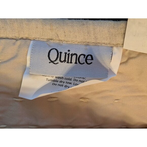 Quince European Linen Cotton Stitch Quilt 3PC Set Color Natural Size Full/Queen - Picture 4 of 9